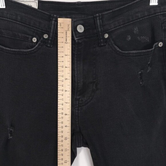 Abercrombie & Fitch Men’s Skinny Advanced Stretch Jeans Distressed Black 29x30 - Picture 4 of 14